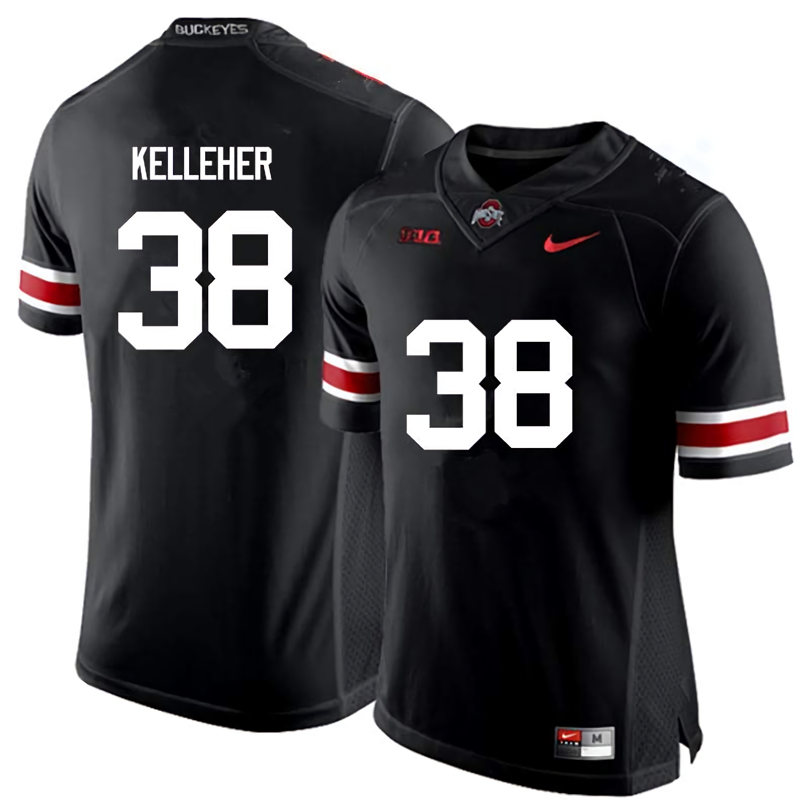 Logan Kelleher Ohio State Buckeyes Men's NCAA #38 Nike Black College Stitched Football Jersey PXP7356NJ